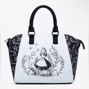 Loungefly Disney Alice In Wonderland Black & White Satchel Bag & Blind Box